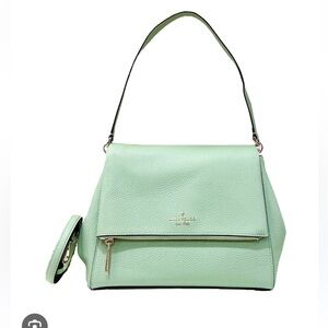 Kate spade green Leila medium shoulder bag in beach glass